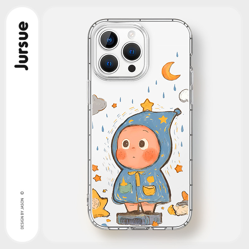 JURSUE Ốp lưng dễ thương đẹp hoạt hình độc lạ Nghệ thuật trừu tượng ngộ nghĩnh nam chống sốc chống bẩn mềm cho iPhone 17 Air 16 15 14 13 12 11 PRO MAX SE 2020 X XR XS ip 8 7 Plus MZ506580