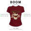 BOOM Áo Baby Tee Nữ Cotton Ôm Body-Áo Thun Ngắn Tay Y2K In Hình PhongCách Mùa Hè, Cổ Tròn Hàng Đầucách hàn quốc phong100