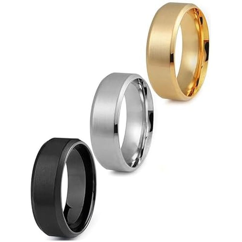 Men's Titanium Steel Wedding Ring by 1chongxiyanY1.vn