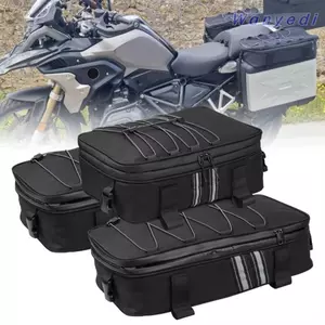 WANYEDI 1 / 2 Chiếc Bên Xe Máy, Panniers Hành Lý Chống Nước Xe Máy Top Túi, Bền Mở Rộng Túi Hành Lý Bổ Sung Xe Máy