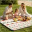 Chăn đi biển chống thấm nước 200x200cm Tấm chống cát chống thấm nước 3 lớp Chăn công viên dày cho công viên Dã ngoại ngoài trời kouvn