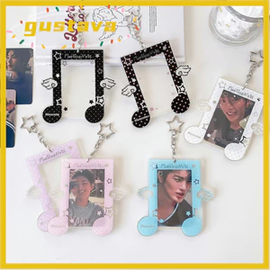 Móc khóa giữ Photocard GUSTAVA Kpop, Bảo vệ thẻ trường hoạt hình Acrylic, Hình ghi chú dễ thương Hình dạng thẻ thần tượng trong suốt 3 Inch cho nữ sinh viên