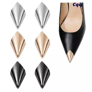 CQCJ 1 Đôi Giày Mũi Nhọn Bảo Vệ, Kim Loại Chống Mài Mòn Giày Cao Gót Đầu Mũ, Trang Trí Sửa Chữa Giày Chống Đá Kẹp Giày Cao Gót