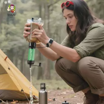 Bộ lọc nước lọc TIEZI, Máy lọc uống trực tiếp Ống hút nước mini, Máy nước riêng lẻ Ống hút uống mini cầm tay Ống hút leo núi
