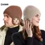 KUZHEN Mùa Đông Ấm Áp Sang Trọng Dệt Kim Cho Nam Nữ Tuyết Thời Trang Skullies Mũ Unisex Ngoài Trời Chống Lạnh Bảo Vệ Tai Mũ Len HOT