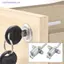 Tủ 16 / 19mm Lo Hợp Kim Kẽm Nội Thất Bàn Vẽ Pedestal Lo Văn Phòng Nhà Tủ Hồ Sơ Lo Với 2 Phím MỚI