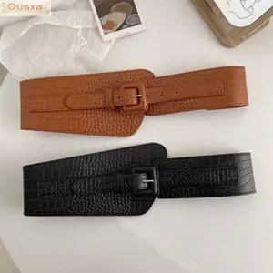 OUSXA Thắt Lưng Giảm Béo Thời Trang Da PU Phụ Kiện Trang Phục Áo Len Overcoat Body Cummerbunds