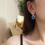 Bông tai tuyệt đẹp Retro Ánh sáng sang trọng Phong cách Cung điện Bông tai xanh sang trọng Bông tai cao cấp Bông tai bữa tối sang trọng Trang sức vận chuyển vào ngày 30 tháng 6 6,8