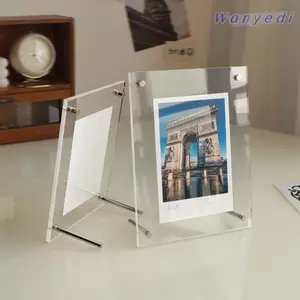 Khung ảnh Acrylic WANYEDI, Giá đỡ hiển thị Photocard thiết kế nghiêng, Giá đỡ hiển thị Poster trong suốt hiện đại Sử dụng văn phòng
