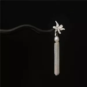 WHX-Iris Kẹp Tóc Nữ Mới Trung Quốc Kẹp Tóc Đơn Giản Mun Kẹp Tóc Bạc Tua Rua Kẹp Tóc Mũ Đội Đầu