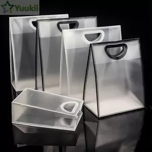 Túi Quà PVC YUUKII, Túi Quà Tặng Trong Suốt Chống Thấm Nước, Túi Tote Phong Cách Đơn Giản Bằng Nhựa Mờ Thời Trang Tiệc Cưới