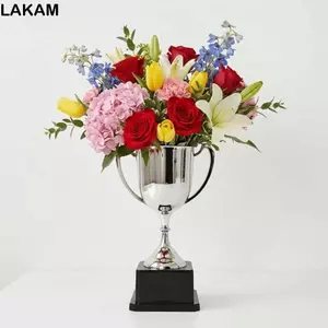 Bình hoa LAKAM Trophy, Hộp đựng hoa sáng tạo nhẹ sáng tạo, Cung cấp cửa hàng hoa Trang trí đa năng Phong cách Xô hoa DIY