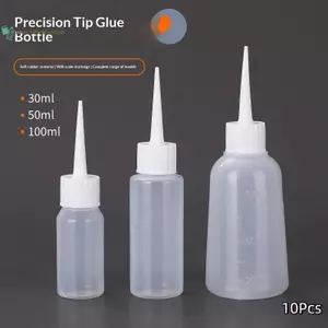 BeautifulHomeA 10 Cái Trống Nhựa Bóp Chai Chất Lỏng Chai Đựng Giọt Ống Vòi Phun Kim Chai Chất Lỏng VN
