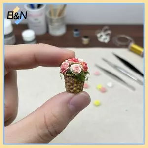B & N Mini Chậu Hoa Thu Nhỏ Chậu Hoa Mô Phỏng Nhân Tạo Trang Trí Cho Nhà Búp Bê Sân Vườn Bàn Trưng Bày.