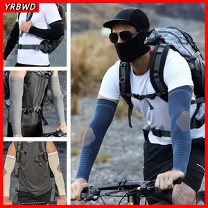 YRBWD 2 Chiếc Bảo Vệ Cánh Tay Thể Thao Nam, Tay Chống Nắng Co Giãn Ice Silk, Bền Thoáng Khí Nhanh Khô Hút Mồ Hôi Làm Mát Bao Da