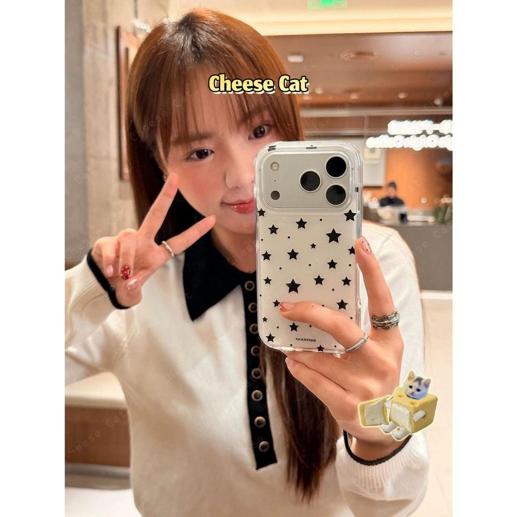 ins Ốp điện thoại hình ngôi sao chấm bi cho iPhone 14 13 12 11 15 16 17 Pro Max 17 Air Xs XR 7Plus