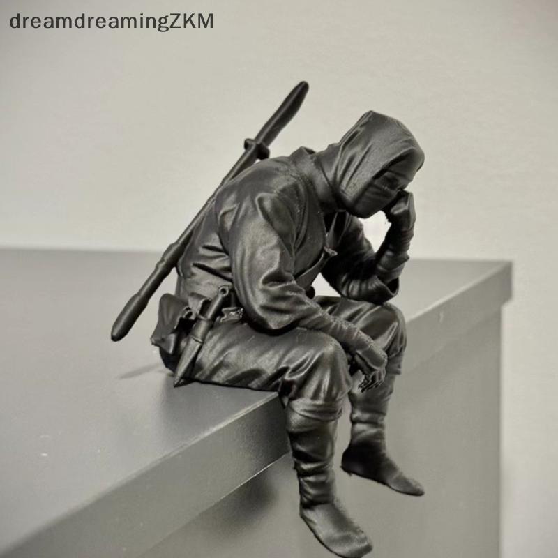 [dreamdreaming] 1 Tượng Ngồi Nhật Bản 3D In Hình Buồn Chữa Bệnh Người Bảo Vệ Tượng Treo Tường Trang Trí Máy Tính Để Bàn Sáng Tạo Trang Trí Văn Phòng Tại Nhà [zkm]