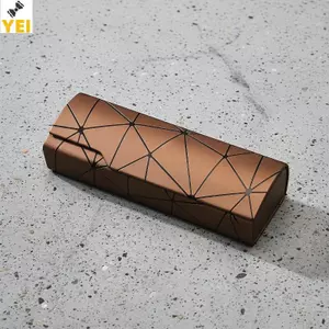 < YEI > Hộp đựng kính mắt hình học thời trang Vỏ cứng bằng da PU chống sốc bảo vệ mắt cho người lớn Thanh thiếu niên Mới