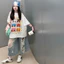 Bé Gái Hoạt Hình Mùa Hè Graffiti In Hình Áo Thun Ngắn Tay Phong Cách Mới Trẻ Em Thời Trang Thường Ngày Rời Phù Hợp Với Hàng Đầu