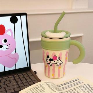 Ly Giữ Nhiệt 1200ml Hút Chân Không Có Tay Cầm Và Ống Hút Cốc Giữ Nhiệt Dung Tích Lớn Uống Đôi
