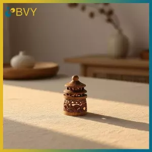 Bình xịt nước hoa treo ô tô bằng gỗ Mini BVY Bình đục lỗ để trang trí tự động và loại bỏ mùi hôi.