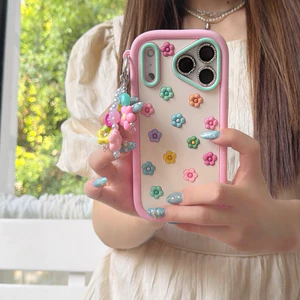 Mặt dây chuyền hoa nhỏ màu toàn màn hình iphone17 Apple 16 Thích hợp cho vỏ điện thoại chống sốc 14 / 15promax