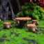 HFTOY 5 Cây thu nhỏ Stump Phụ kiện nghệ thuật sân vườn Trang trí bằng nhựa, Phụ kiện cảnh quan sân vườn, Đồ thủ công sáng tạo bằng nhựa ~