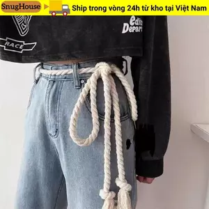 Dây thắt lưng SNUGHOUSE, Thiết kế sang trọng Dây dày đa năng, Thắt lưng quần jean sinh viên cổ điển phong cách Ins