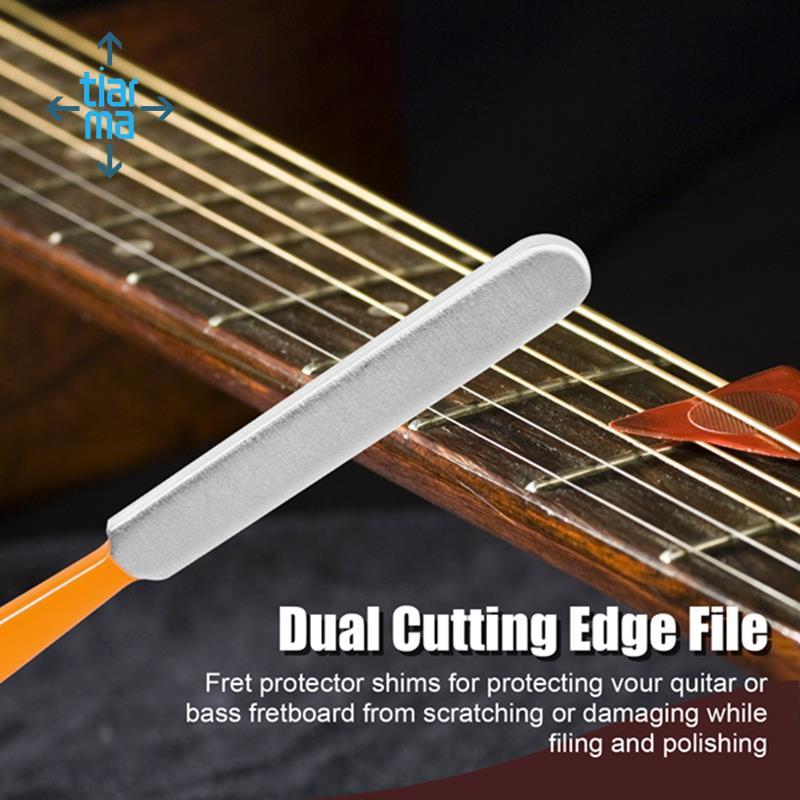 Guitar Fingerboard Luthier Tool - Guitar Fret Crowning Luthier File, Fret Leveling Beam Sanding Leveler Beam và Fingerboard Guard Protector