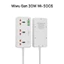 Ổ Điện Đa Năng WIWU WI-S005 GaN 30W 3 Cổng 220V + 3 USB + Type C