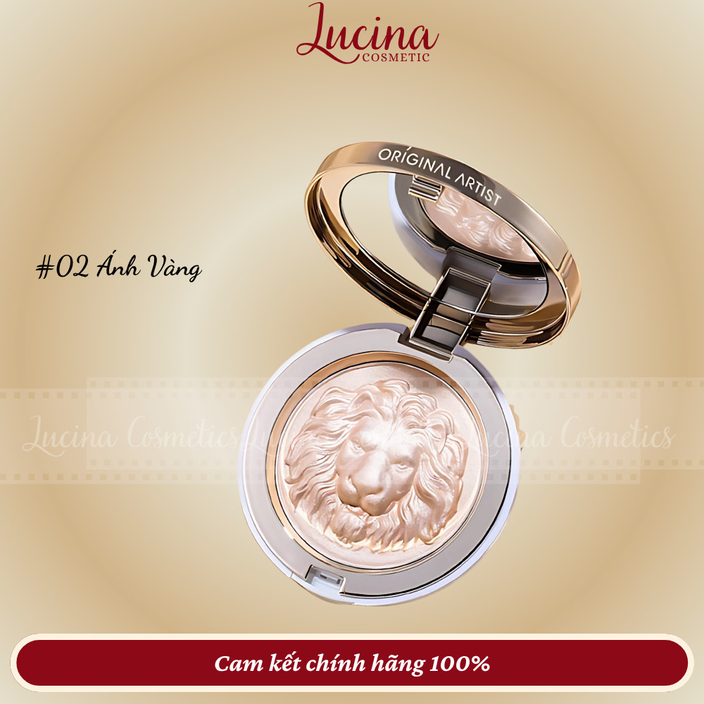 Phấn Bắt Sáng Highlight Lion Gloss Powder Lion Siêu Mịn, Lên Màu Chuẩn, Căng Bóng Tự Nhiên, Phấn Bám Lên Màu Đẹp
