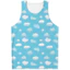 Clouds 3D Tank Top Unisex, Áo thun thường ngày không tay mùa hè, Áo Vest Harajuku đơn giản thoáng khí mềm mại