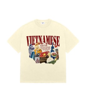 Áo thun Unisex Form Rộng Boxy VIETNAMESE yêu nước cotton 250gsm dày dặn