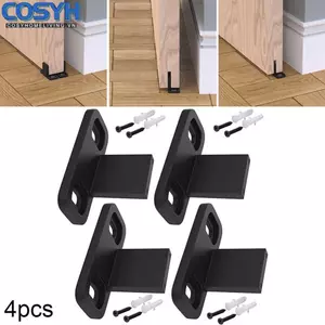 <cosyh>Shock Stoppers Sliding Rail 4.5*2cm 4PCS Barn Door Black Expansion Plugs