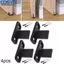 <cosyh>Shock Stoppers Sliding Rail 4.5*2cm 4PCS Barn Door Black Expansion Plugs