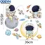 <cosyh>Creative PVC Cartoon Astronaut Wall Stickers Outer Space Theme Flat Wall Sticker