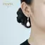 PNPIA- 1 Cặp Thời Trang Tinh Tế Màu Bạc Giả Ngọc Trai Giọt Nước Bông Tai Nữ Trang Sức Ánh Sáng Sang Trọng Sáng Bóng Bông Tai Kim Cương