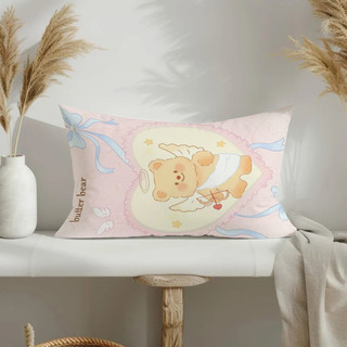 Vỏ gối hình chữ nhật in hình gấu bơ dễ thương, vỏ đệm, trang trí ghế Sofa tại nhà (Không bao gồm gối)