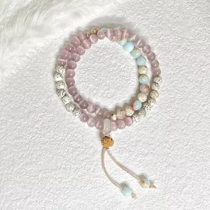 Say Giấc Mơ Cuộn Hoa Hồng Màu Hồng Opal Niềm Đam Mê Vòng Tay Tinh Tế Trung Quốc Đính Hạt Đôi Vòng Tròn Vòng Tay Mới Trung Quốc Niche