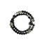 {Jifeng Langyue} Bạc Obsidian Cỏ Nước Mã Não Lưỡi Liềm Vòng Tay Tinh Tế Mới Phong Cách Trung Hoa Vỏ Bướm Đen Vòng Tay Đôi Vòng Tròn Nữ