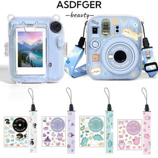 Máy ảnh tức thì ASDFGER, 3 trong 1 có vỏ lưu trữ ảnh nhãn dán hoạt hình, Dây đeo có thể điều chỉnh di động Vỏ bảo vệ chống sốc pha lê cho Fujifilm Instax Mini 13 Chụp ảnh