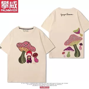 Yayoi Kusama Chấm Bi Bí Ngô Hàng Hóa Tay Ngắn Nam Nữ Mùa Hè 2025 Phong Cách Mới Nhật Bản Phù Hợp Với Áo Thun Rời Hợp Thời Trang