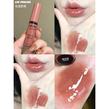 Nyx Lip Glaze blg16 14 Ngày Trà Sữa Linh Tinh Môi Glaze Gương Bóng Nước Son Bóng 17 / 47 / 51NYX Bơ Môi Glaze