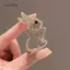 AqToCna Vintage Kim Cương Giả Thỏ Thổ Cẩm Dành Cho Nữ Dễ Thương Thời Trang Đơn Giản Nơ Thỏ Động Vật Văn Phòng Thổ Cẩm Hoạt Hình Tinh Tế Chân Quà Tặng AqToCna