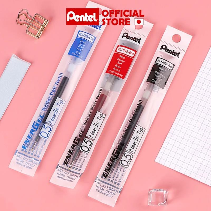 Ruột bút gel Pentel LRN5 ngòi 0.5mm mực khô nhanh viết mượt dễ thay thế