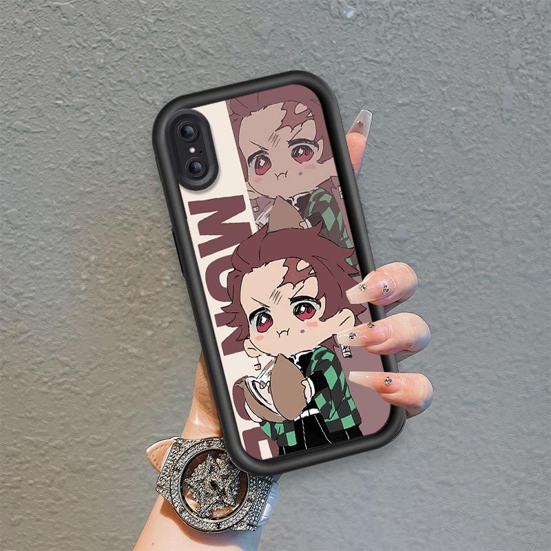 Áp dụng cho iPhone X XR XS Max Phim hoạt hình xu hướng silicon Vỏ điện thoại mềm TPU Demon Slayer Angel Eye Ốp lưng chống sốc