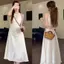 Rỗng lộ eo Sling Váy dài buộc dây phong cách eo hẹp + Thiết kế viền mùa hè Phong cách kỳ nghỉ hè Slimer Look Temperament Dress