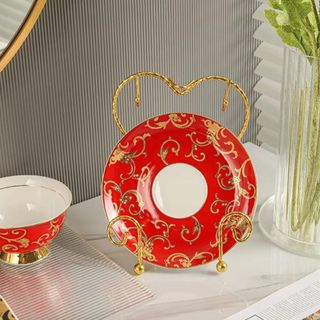 Giá đỡ trưng bày cốc và đĩa WOAY, Giá đựng đồ trang trí Giá đựng cốc trà, Giá đựng cốc cà phê bằng kim loại bền Nhà bếp gia đình