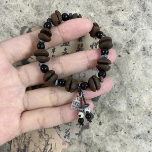 Hạt Cà Phê Bán Chạy Vòng Tay Phong Cách Trung Hoa Nguyên Bản Đơn Giản Phù Hợp Với Đá Tự Nhiên Không Phổ Biến Xiaofu Thương Hiệu Mặt Dây Chuyền Cặp Đôi Phong Cách