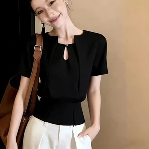 Áo sơ mi thiết kế cao cấp giản dị thời trang mới mùa hè dành cho nữ